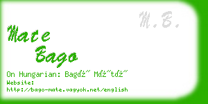 mate bago business card